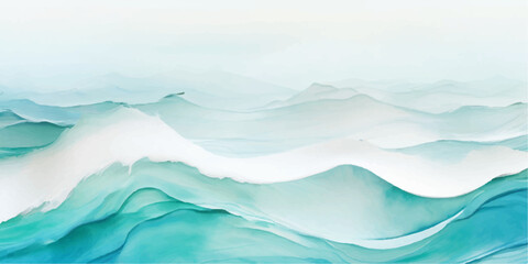 abstract soft blue and green abstract water color ocean wave texture background. Banner Graphic Resource as background for ocean wave and water wave abstract graphics
