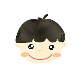 Cartoon kid with a boy