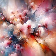 Ethereal Sakura: Dreamlike Blossom Art