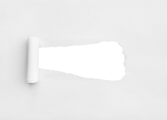 White Torn Paper Background