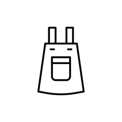 Apron outline icons, minimalist vector illustration ,simple transparent graphic element .Isolated on white background