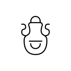 Apron outline icons, minimalist vector illustration ,simple transparent graphic element .Isolated on white background