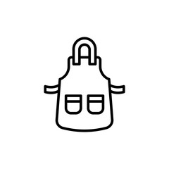 Apron outline icons, minimalist vector illustration ,simple transparent graphic element .Isolated on white background