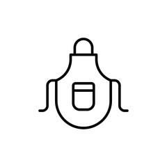 Apron outline icons, minimalist vector illustration ,simple transparent graphic element .Isolated on white background