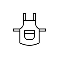 Apron outline icons, minimalist vector illustration ,simple transparent graphic element .Isolated on white background