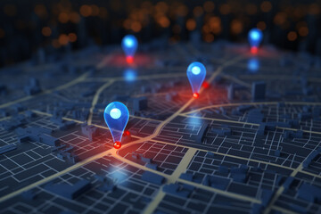 close up of a map
