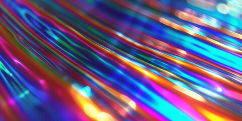 Radiant Holographic Striped Texture