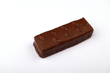 Close-up of chocolate chocolate on white background