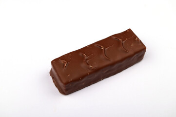 Close-up of chocolate chocolate on white background