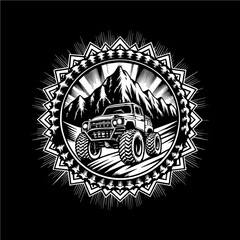offroad extreme adventure logo vector © erick