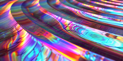 Abstract Holographic Flowing Waves Texture
