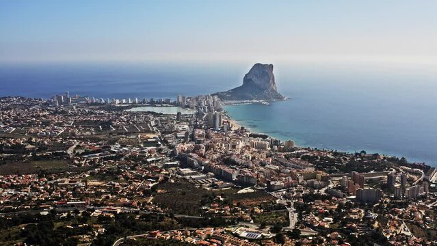 Aerial city view in spain