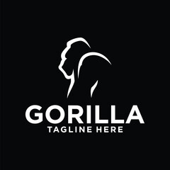 Gorilla Logo Design. Simple and Modern. Vector illustration