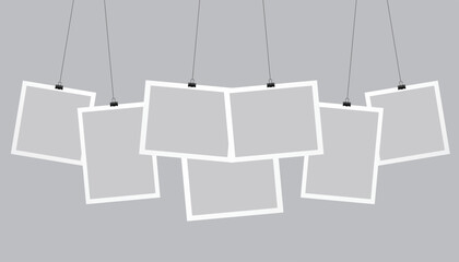 7 photo collage template. vector illustration, new collections