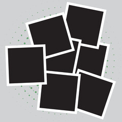 7 photo collage template. vector illustration, new collections