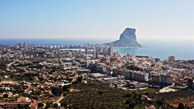 Aerial city view in spain