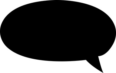 Speech Bubble black icon . Talk bubble. Cloud speech bubbles . Vector flat isolated on transparent background. Outline vintage design, pop art trendy style chat symbol
