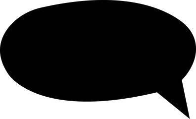 Speech Bubble black icon . Talk bubble. Cloud speech bubbles . Vector flat isolated on transparent background. Outline vintage design, pop art trendy style chat symbol