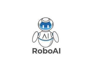 Artificial Intelligence Robot Logo Design Template