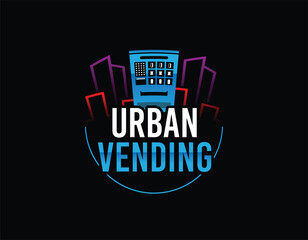 Urban City Vending Machine Logo Design Template