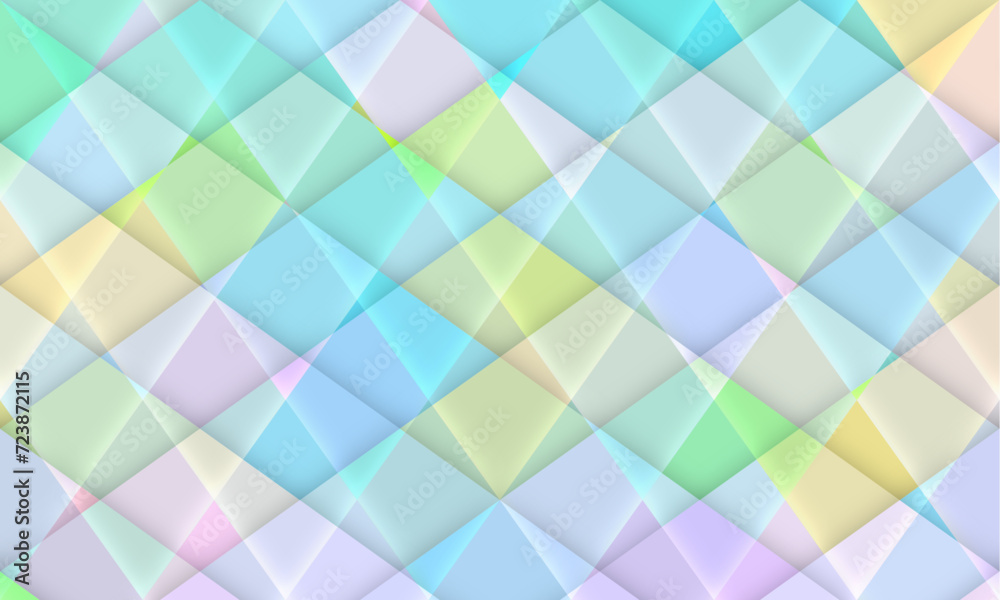Poster Abstract Delaunay Voronoi trianglify color diagram background vector illustration. Abstract vector geometric background