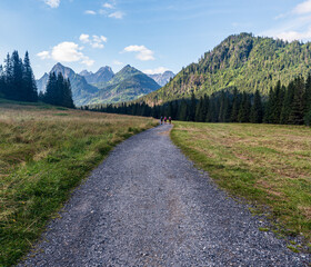 Bielovodska polana in Bielovodska dolina valley in High Tatras mountains in Slovakia