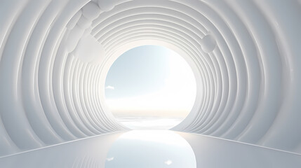 Empty room with neon space for design