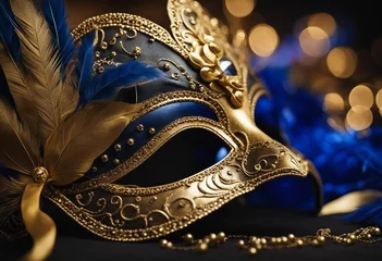 Gordijnen Mask carnival venice masquerade venetian party background theater purim costume italy Venice carneva © ArtisticLens
