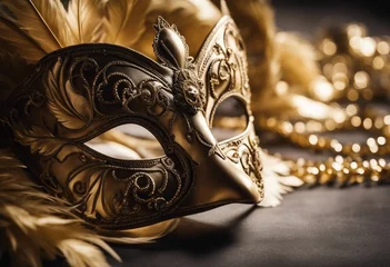 Foto auf Acrylglas Mask carnival venice masquerade venetian party background theater purim costume italy Venice carneva © ArtisticLens
