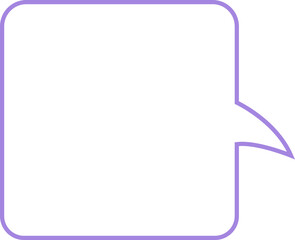 Speech Bubble blank empty line icon . Talk cloud speech bubbles colorful vector isolated on transparent background. Outline vintage design pop art trendy style chat symbol