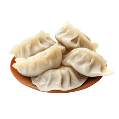 dumplings on a plate, isolated on transparent background Remove png, Clipping Path, pen tool