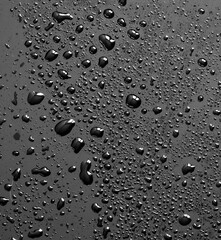 Water drops on a black background. Texture