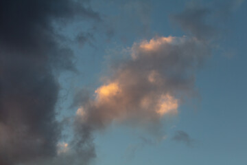 Colorful clouds at sunrise. Background