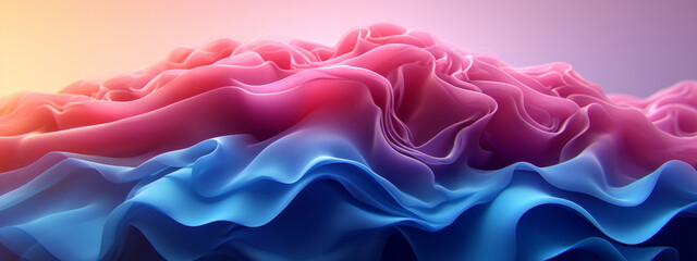 Surreal Luminosity: A Computer Generated Image of a Mesmerizing Pink and Blue Wave