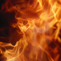 Blurred blaze fire flame texture background, ai technology