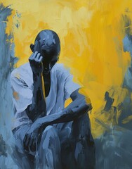 Pensive Contemplation in Yellow