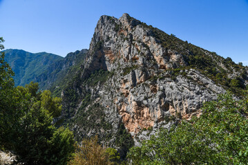 Beautiful landscapes of the Verdon canyon in France.