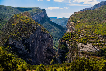Beautiful landscapes of the Verdon canyon in France.