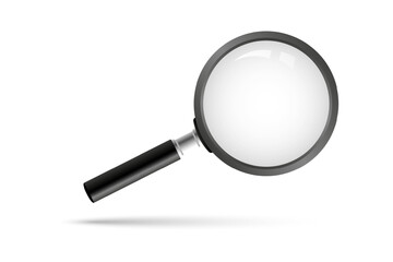 Search icon vector. Magnifying glass with Transparent Background. Magnifier, big tool instrument. Magnifier loupe search. Business Analysis symbol