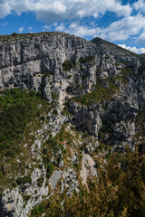 Fototapeta na wymiar Beautiful landscapes of the Verdon canyon in France.