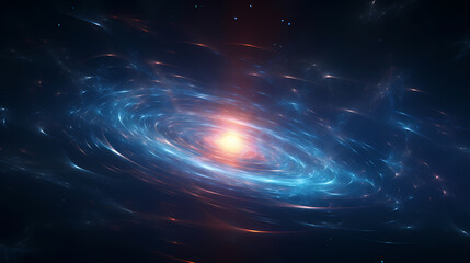 Obraz premium Space galaxy background, 3D illustration of nebulae in the universe