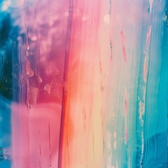 Rainbow in the Style of Experimental Film Background - Vibrant Texture with Light Leaks - Saturated colorized Layered Abstract Holotone Printing Overlay created with Generative AI Technology