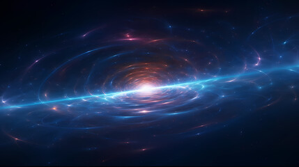 Fototapeta premium Space galaxy background, 3D illustration of nebulae in the universe