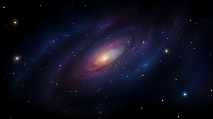 Space galaxy background, 3D illustration of nebulae in the universe