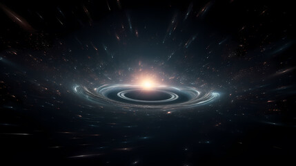 Space galaxy background, 3D illustration of nebulae in the universe