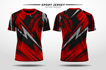 Sport jersey texture pattern with 3D mockup front and back view for sublimation print