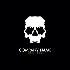 Cool skull logo. Skull vector illustration.