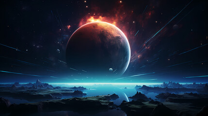 Cosmic illustration showing vibrant cosmic background