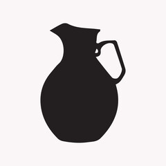 Jug silhouette design element vector