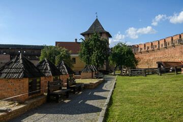 Fototapeta na wymiar Historical Lutsk Castle, also known as Castle of Liubart in Lutsk, Ukraine, July 8, 2023